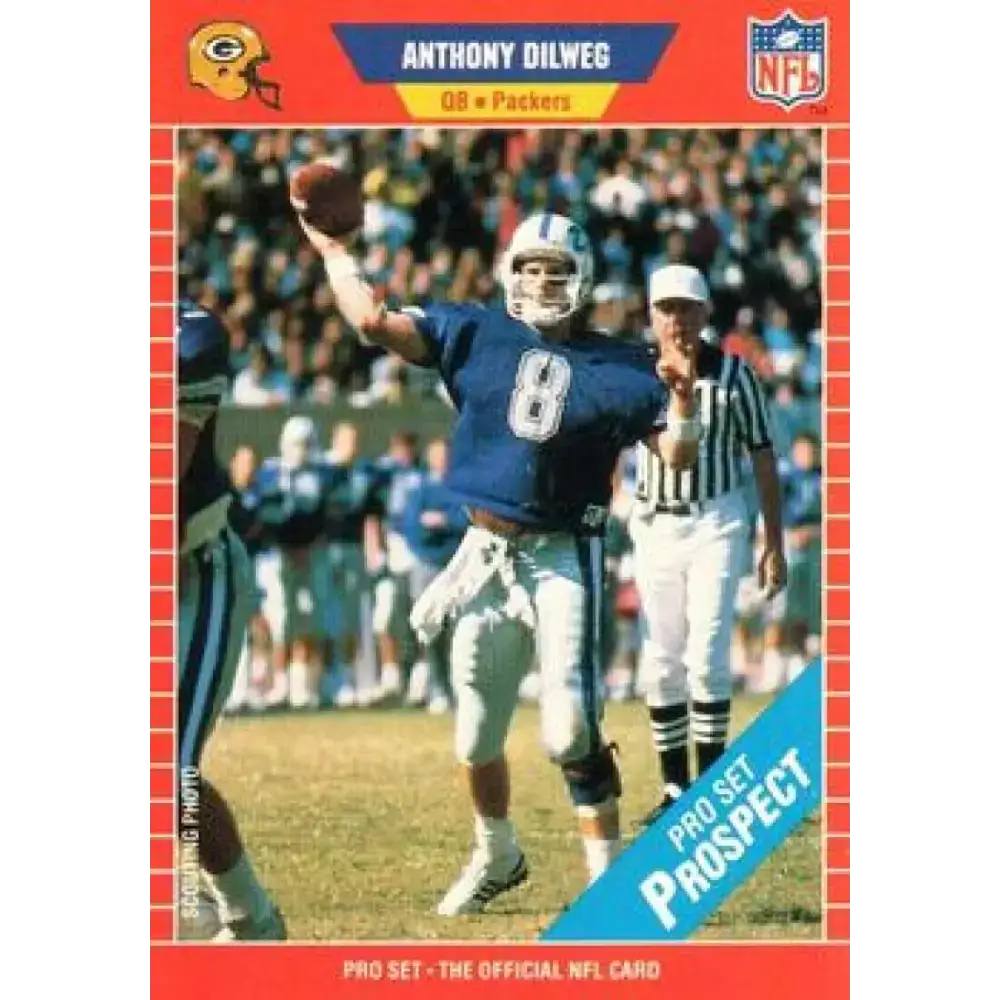1989 Pro Set #523 Anthony Dilweg NM-MT RC Rookie Green Bay Packers Football Card