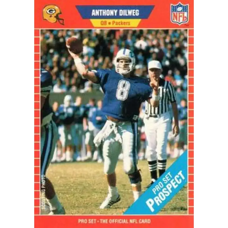 1989 Pro Set #523 Anthony Dilweg NM-MT RC Rookie Green Bay Packers Football Card - Football Card Single