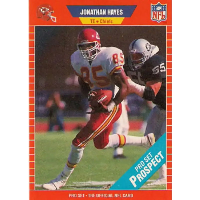 1989 Pro Set #526 Jonathan Hayes NM-MT RC Rookie Kansas City Chiefs Football Card - Football Card Single