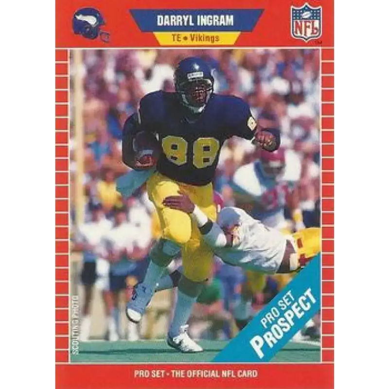 1989 Pro Set #529 Darryl Ingram NM-MT RC Rookie Minnesota Vikings Football Card - Football Card Single