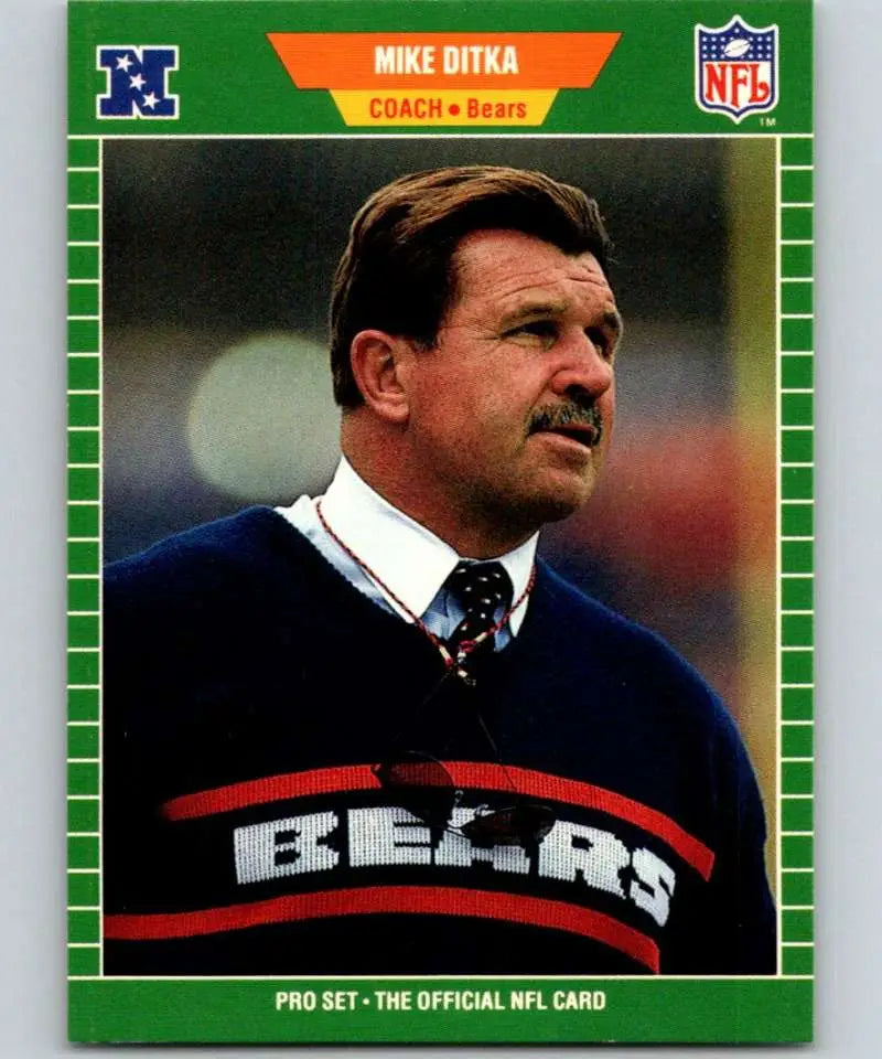 1989 Pro Set #53 Mike Ditka EX Excellent Chicago Bears Football Card - Football Card Single