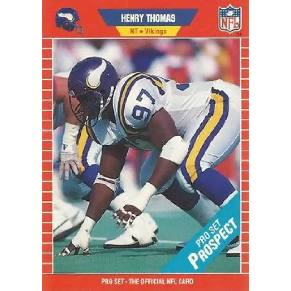 1989 Pro Set #530 Henry Thomas NM-MT Minnesota Vikings Football Card