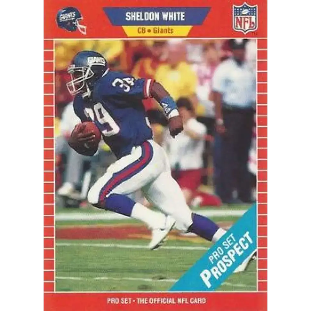 1989 Pro Set #532 Sheldon White NM-MT RC Rookie New York Giants Football Card