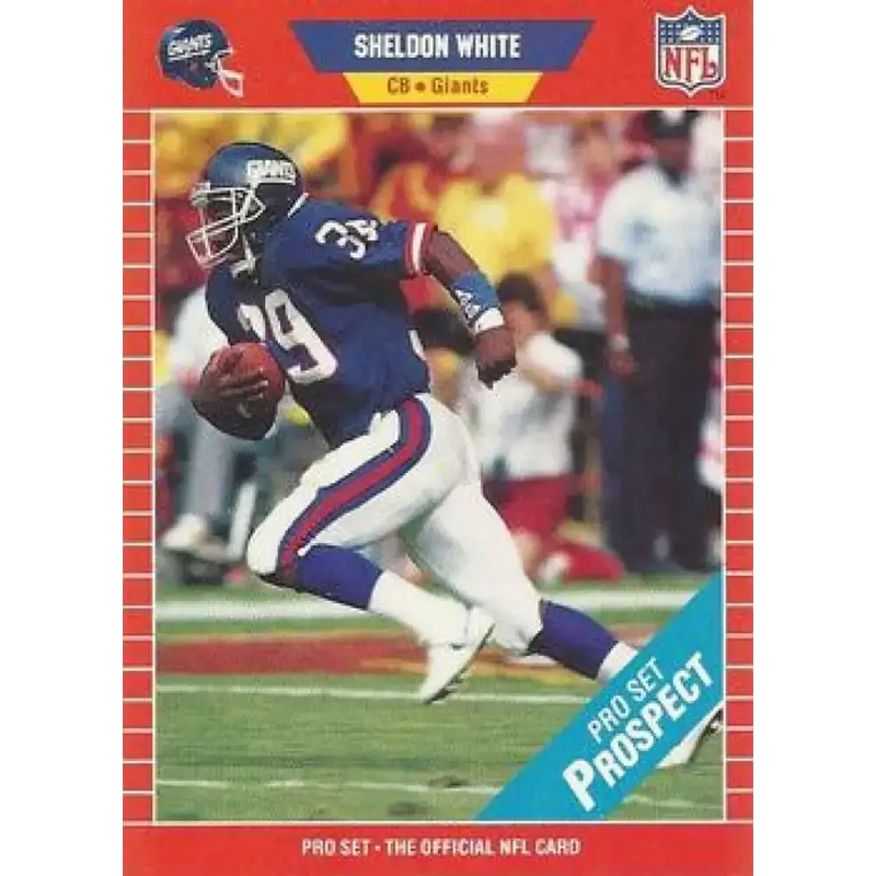 1989 Pro Set #532 Sheldon White NM-MT RC Rookie New York Giants Football Card - Football Card Single