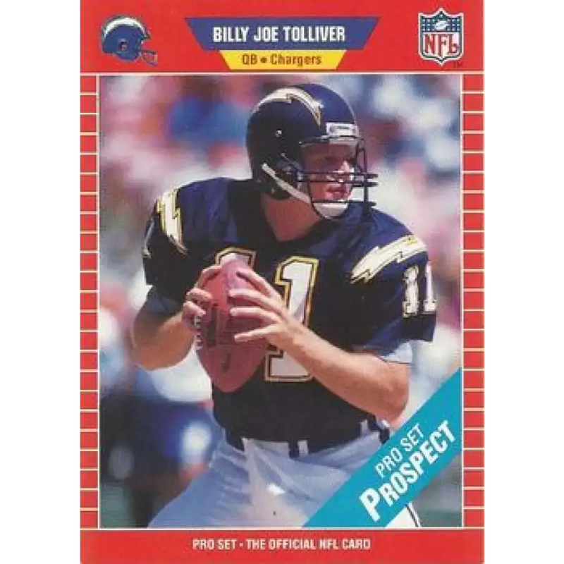 1989 Pro Set #536 Billy Joe Tolliver NM-MT RC Rookie San Diego Chargers Football Card - Football Card Single