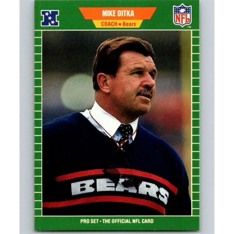 1989 Pro Set #53a Mike Ditka CO NM-MT Chicago Bears Football Card - Football Card Single