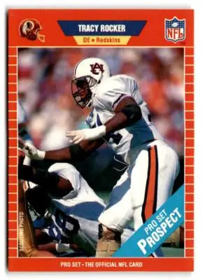Vintage 1989 Pro Set Tracy Rocker football trading card featuring Tracy Rocker