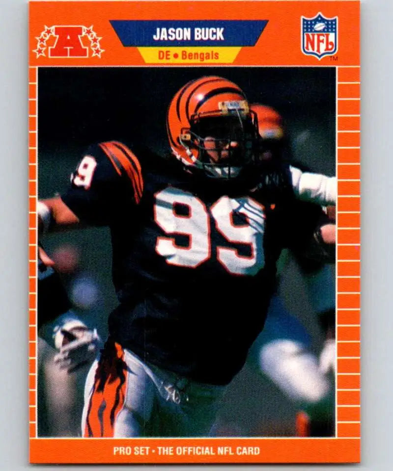 1989 Pro Set #57 Jason Buck EX Excellent RC Rookie Cincinnati Bengals Football Card - Football Card Single
