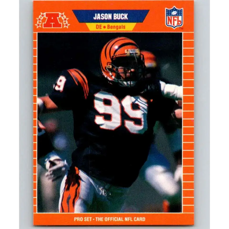 1989 Pro Set #57 Jason Buck NM-MT RC Rookie Cincinnati Bengals Football Card - Football Card Single