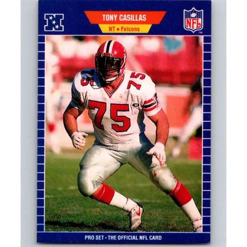 1989 Pro Set #6 Tony Casillas NM-MT Atlanta Falcons Football Card - Football Card Single