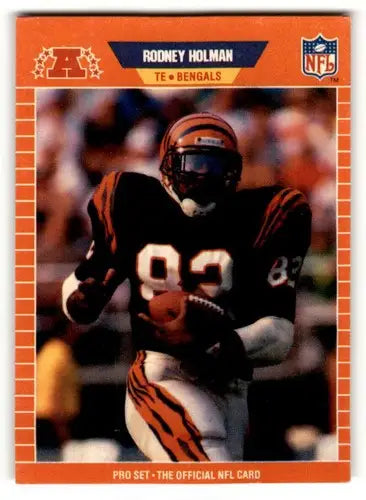 Original gloss 60a Rodney Holman football card from 1989 Pro Set Cincinnati Bengals