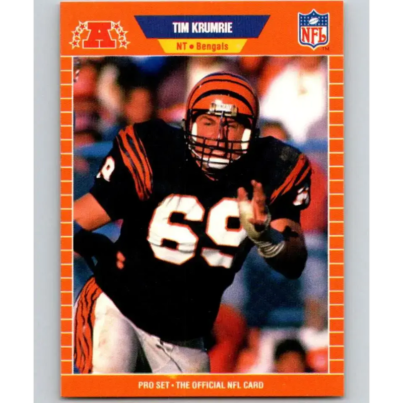 1989 Pro Set #63 Tim Krumrie NM-MT Cincinnati Bengals Football Card - Football Card Single