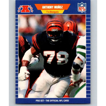 1989 Pro Set #66 Anthony Munoz NM-MT Cincinnati Bengals Football Card