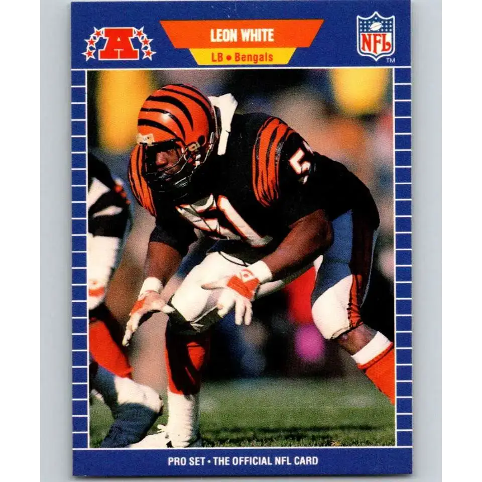 1989 Pro Set #69 Leon White NM-MT Cincinnati Bengals Football Card