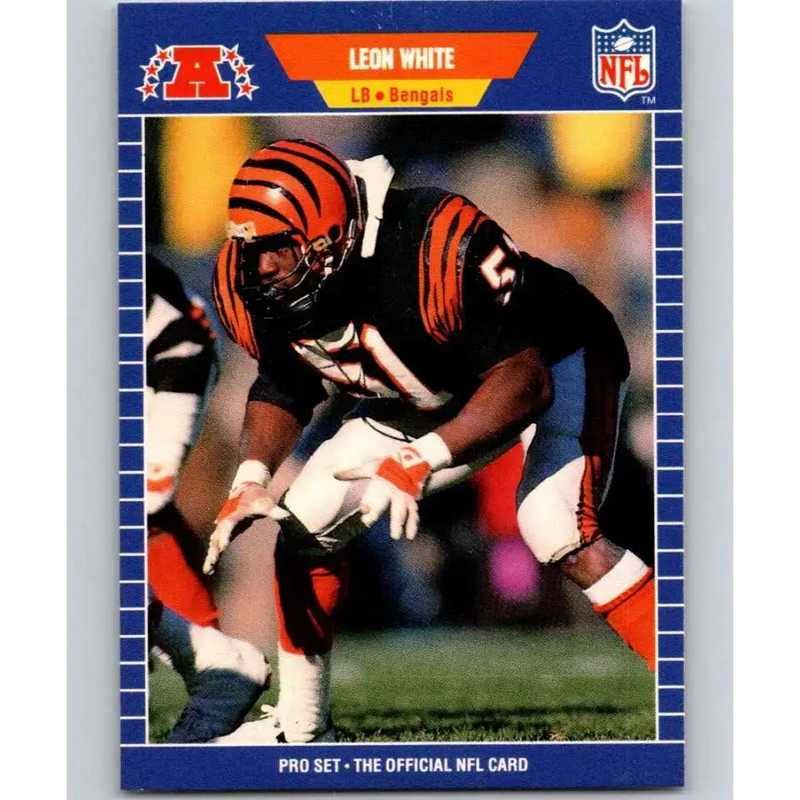 1989 Pro Set #69 Leon White NM-MT Cincinnati Bengals Football Card - Football Card Single