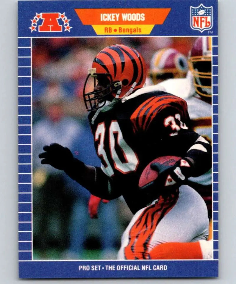 1989 Pro Set #70 Ickey Woods EX Excellent RC Rookie Cincinnati Bengals Football Card - Football Card Single