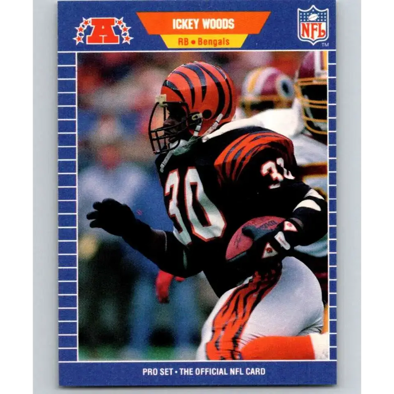 1989 Pro Set #70 Ickey Woods NM-MT RC Rookie Cincinnati Bengals Football Card - Football Card Single