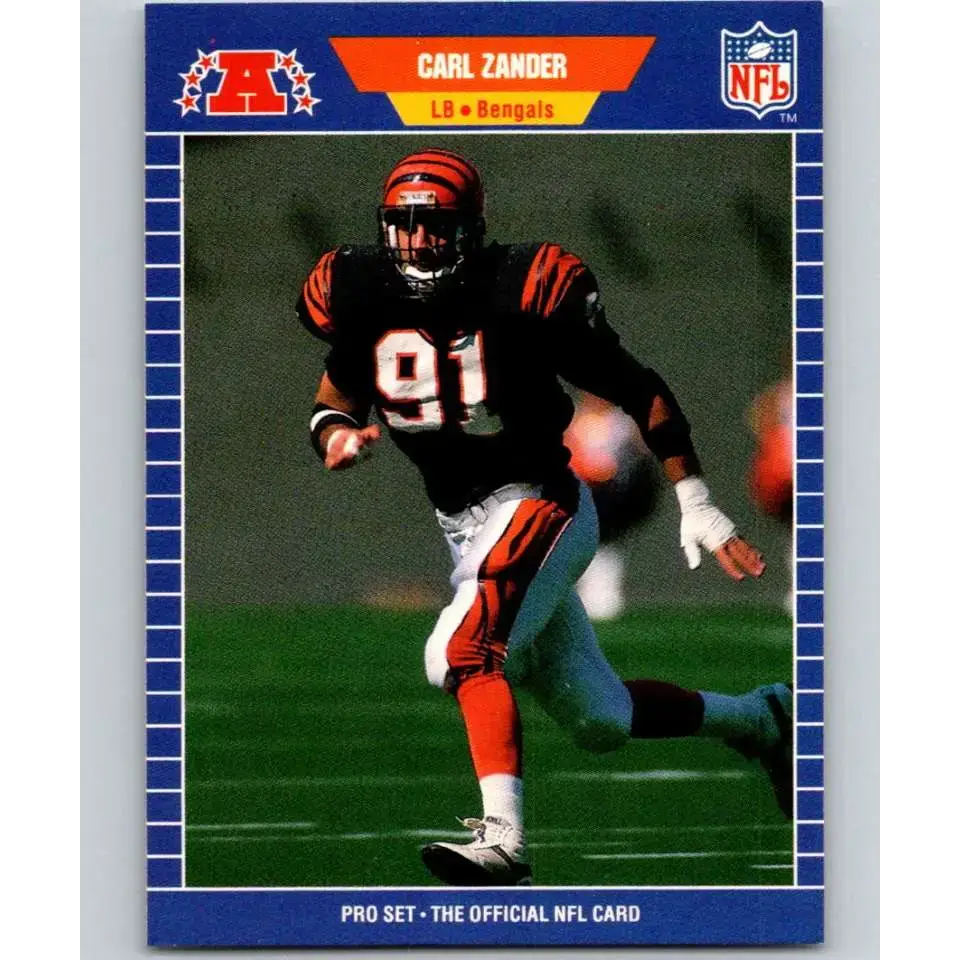 1989 Pro Set #71 Carl Zander NM-MT Cincinnati Bengals Football Card