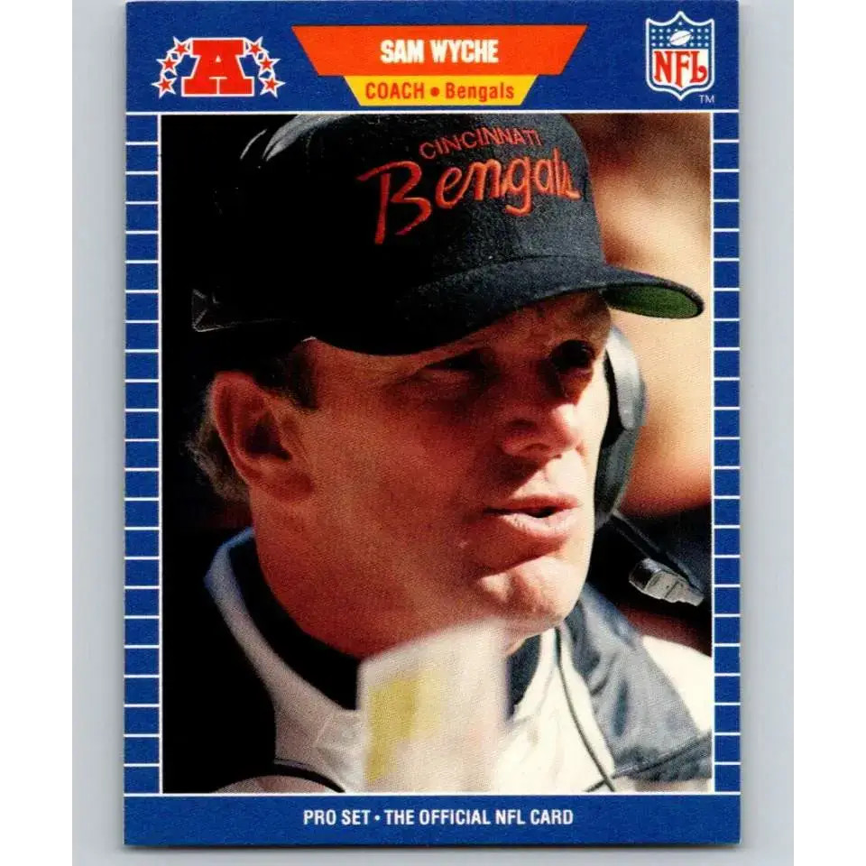 1989 Pro Set #72 Sam Wyche CO NM-MT Cincinnati Bengals Football Card