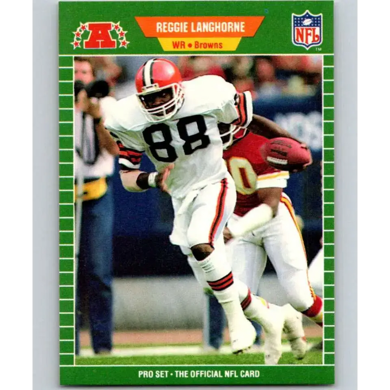 1989 Pro Set #78 Reggie Langhorne NM-MT RC Rookie Cleveland Browns Football Card - Football Card Single