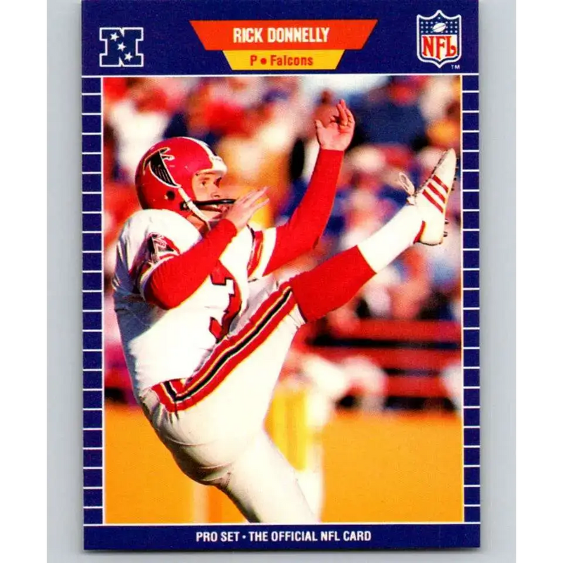 1989 Pro Set #8 Rick Donnelly NM-MT Atlanta Falcons Football Card - Football Card Single