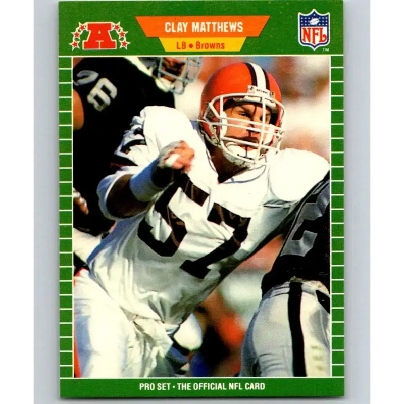 1989 Pro Set #80 Clay Matthews NM-MT Cleveland Browns Football Card - Football Card Single