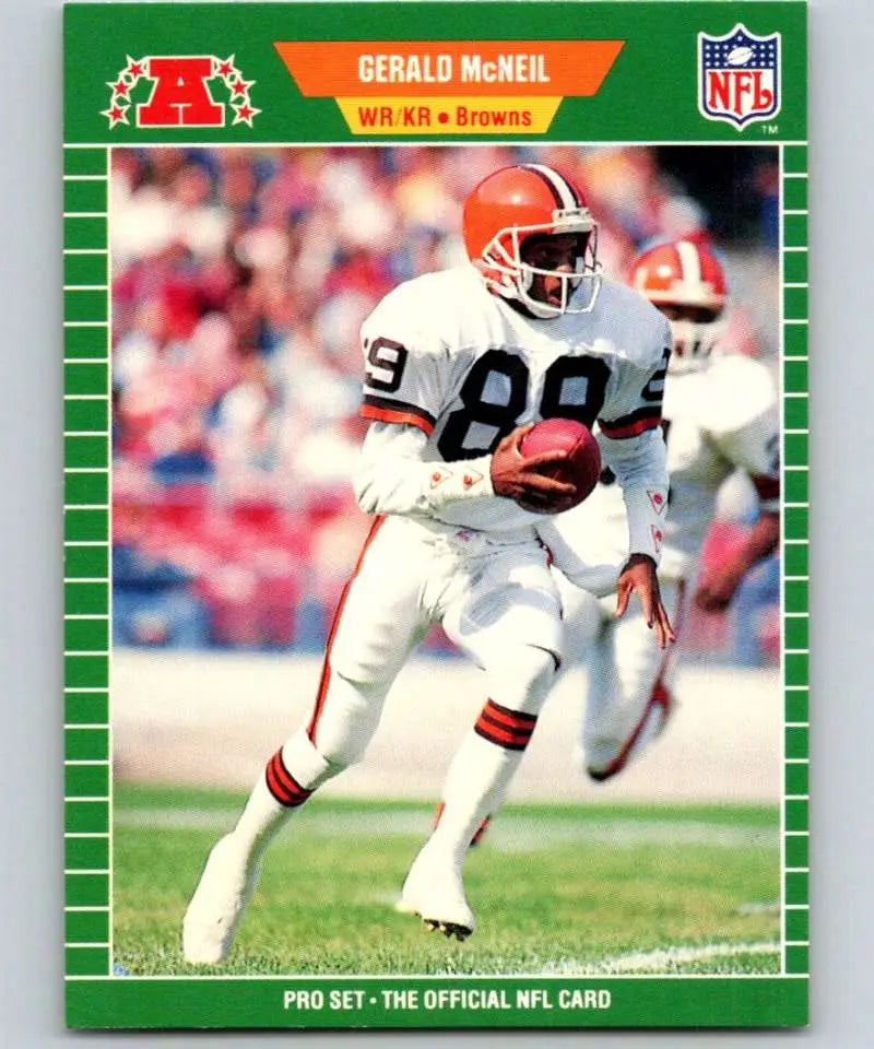 1989 Pro Set #81 Gerald McNeil EX Excellent Cleveland Browns Football Card - Football Card Single
