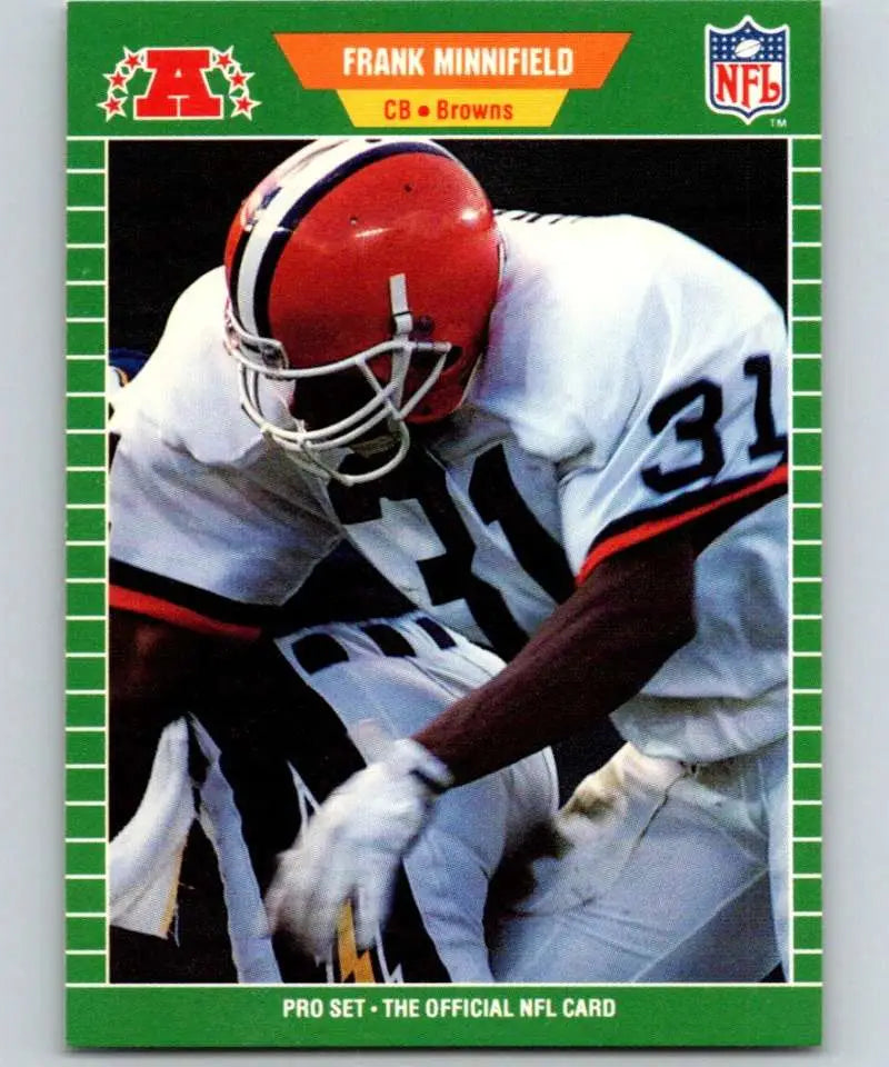 1989 Pro Set #82 Frank Minnifield EX Excellent Cleveland Browns Football Card - Football Card Single