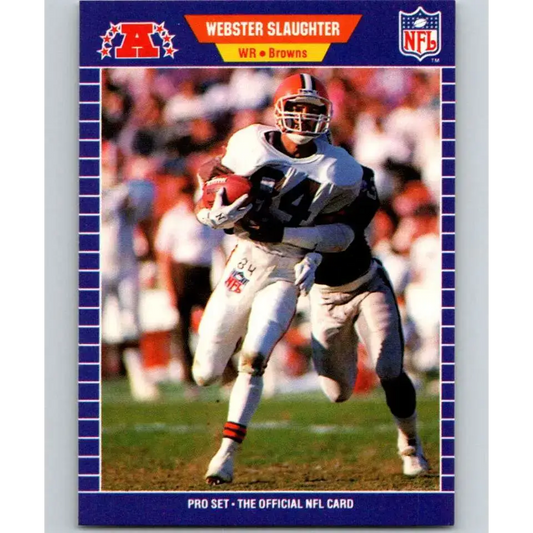 1989 Pro Set #84 Webster Slaughter NM-MT Cleveland Browns Football Card