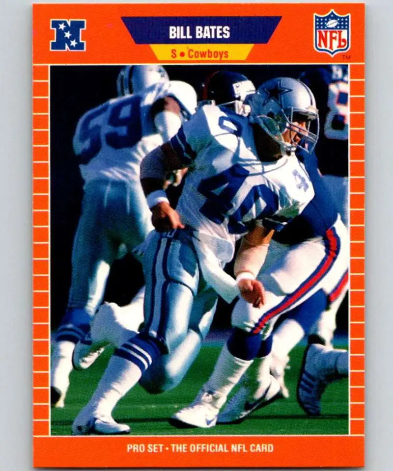 1989 Pro Set #87 Bill Bates EX Excellent Dallas Cowboys Football Card - Football Card Single