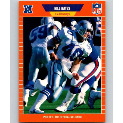 1989 Pro Set #87 Bill Bates NM-MT Dallas Cowboys Football Card