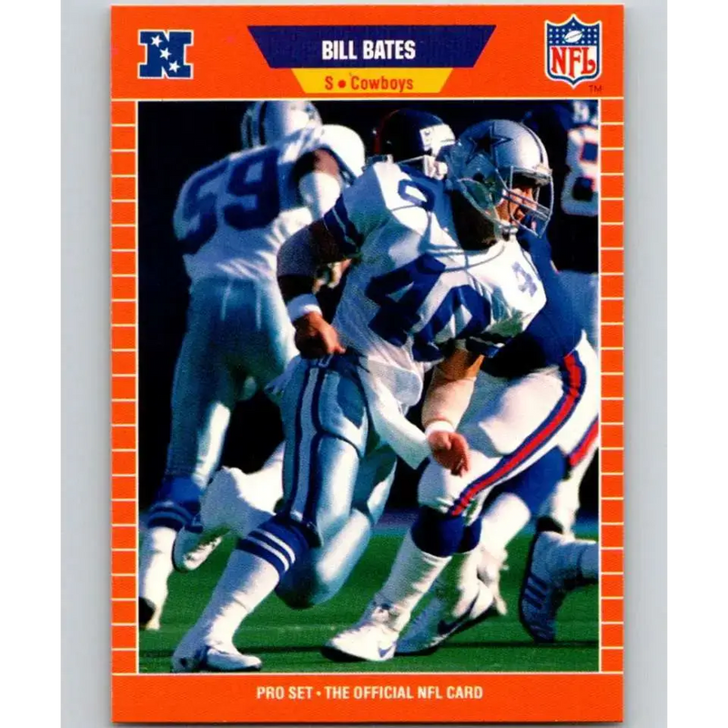 1989 Pro Set #87 Bill Bates NM-MT Dallas Cowboys Football Card - Football Card Single
