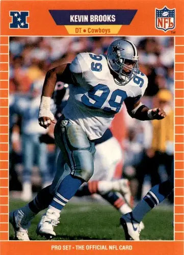 1989 Pro Set Kevin Brooks football card with original gloss ID 45507