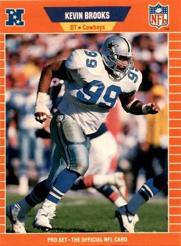 Original gloss Kevin Brooks football card from 1989 Pro Set ID 45509