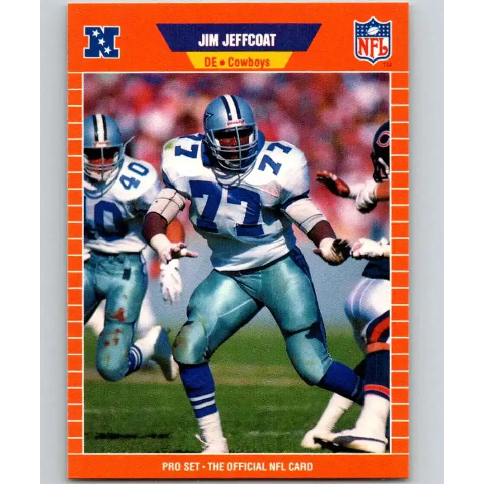 1989 Pro Set #90 Jim Jeffcoat NM-MT Dallas Cowboys Football Card