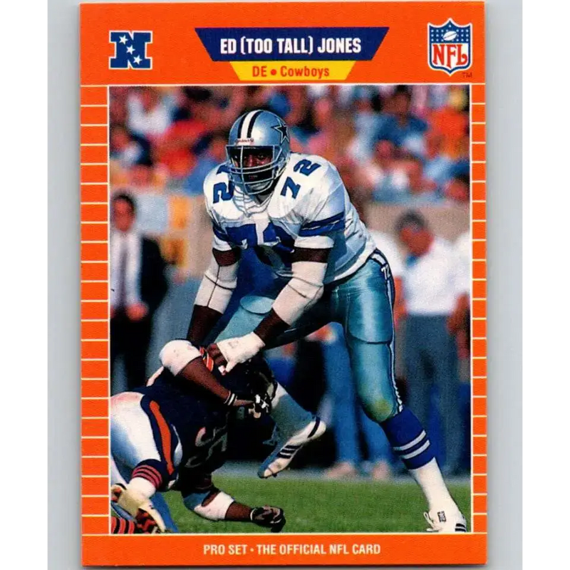 1989 Pro Set #91 Ed Too Tall Jones NM-MT Dallas Cowboys Football Card - Football Card Single