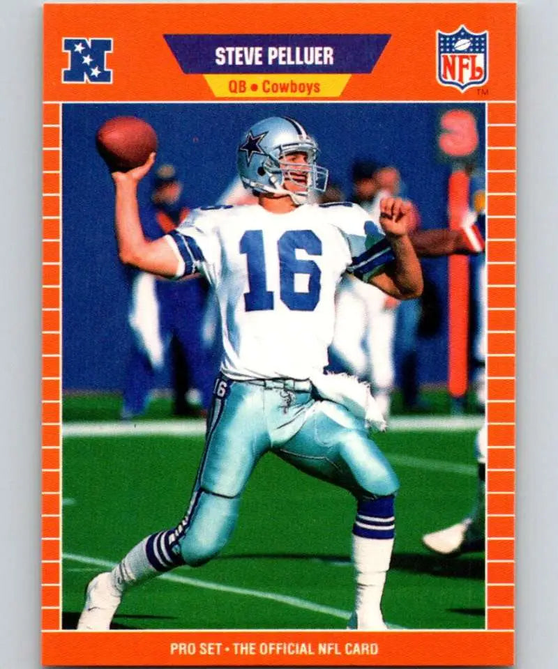 1989 Pro Set #95 Steve Pelluer EX Excellent Dallas Cowboys Football Card - Football Card Single