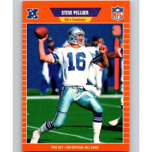 1989 Pro Set #95 Steve Pelluer NM-MT Dallas Cowboys Football Card
