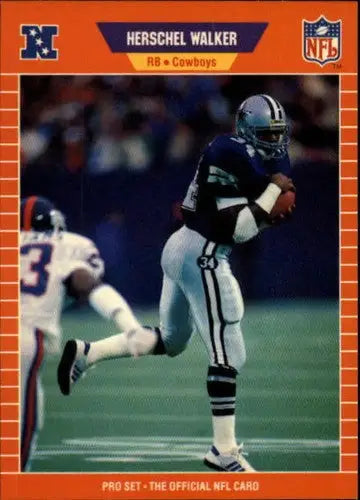 Vintage NFL football card featuring Herschel Walker from Pro Set with original gloss