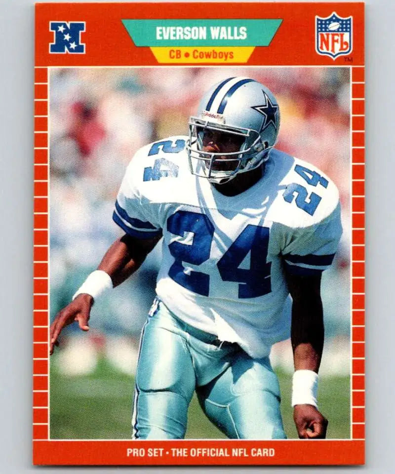 1989 Pro Set #97 Everson Walls EX Excellent Dallas Cowboys Football Card - Football Card Single