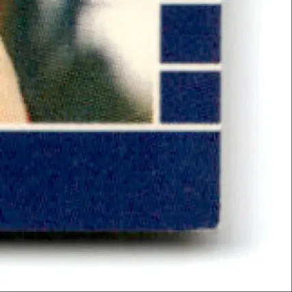 Bottom right corner of dark blue 1989 Pro Set Football Jerry Rice card with white lines