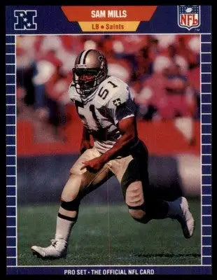 1989 Pro Set Sam Mills 274 New Orleans Saints
