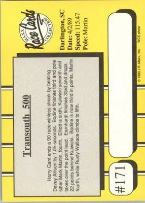 1989 Race #5 - 1990 Maxx - #171 - Racing - Racing Card Single