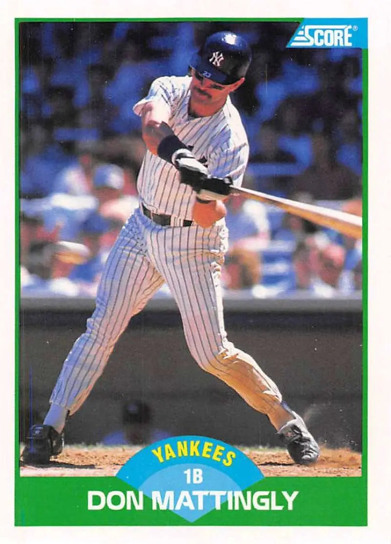 1989 Score #100 Don Mattingly NM-MT New York Yankees Baseball Card - Baseball Card Single