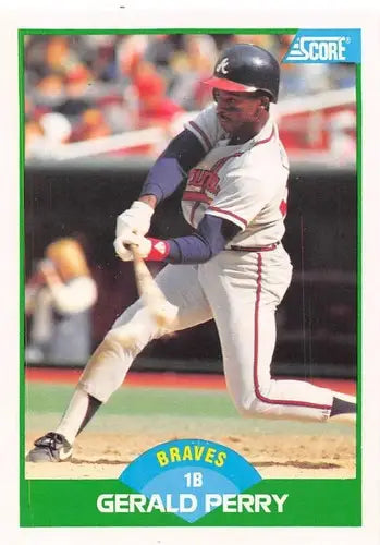 1989 Score #101 Gerald Perry NM-MT Braves ID:80293 - Baseball Card Single