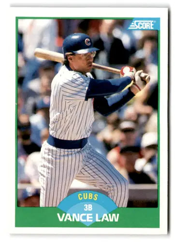 1989 Score #102 Vance Law EX/NM Cubs ID:66752 - Baseball Card Single