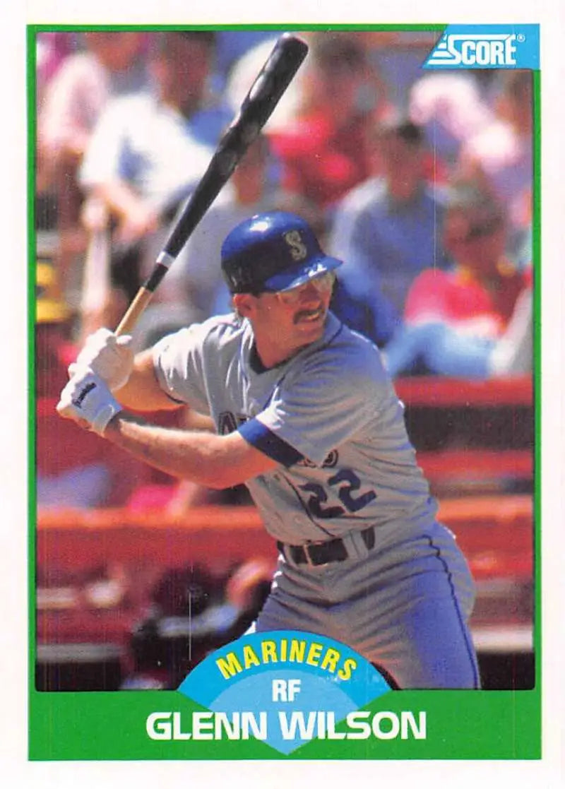 1989 Score #106 Glenn Wilson NM-MT Seattle Mariners Baseball Card - Baseball Card Single