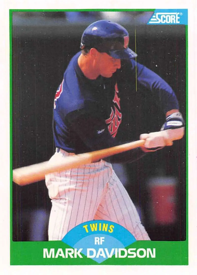 1989 Score #107 Mark Davidson NM-MT Minnesota Twins Baseball Card - Baseball Card Single
