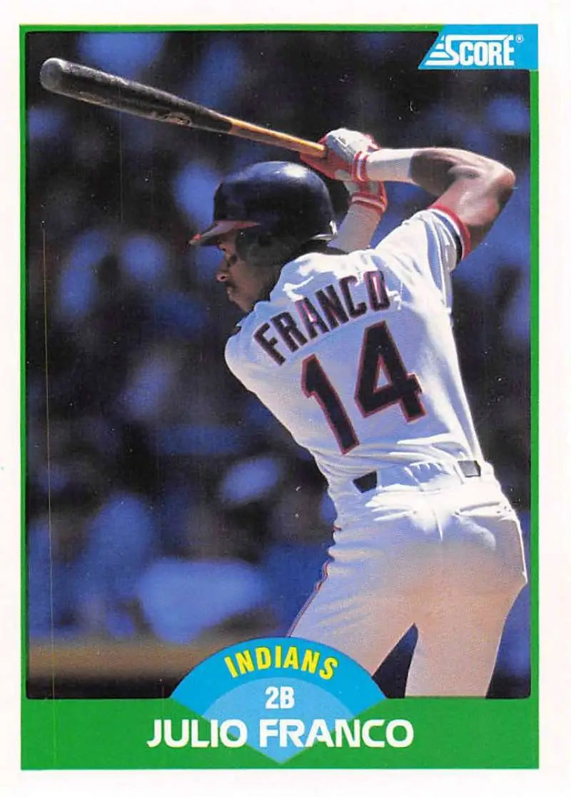 1989 Score #11 Julio Franco NM-MT Cleveland Indians Baseball Card - Baseball Card Single