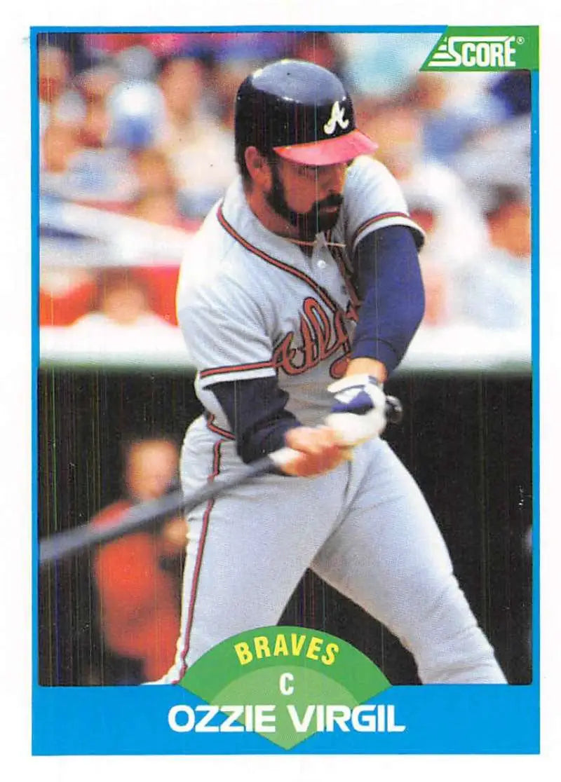 1989 Score #111 Ozzie Virgil NM-MT Atlanta Braves Baseball Card - Baseball Card Single